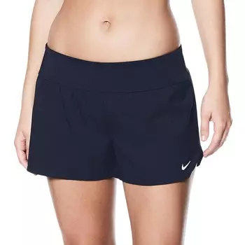 Женские однотонные плавки-шорты для плавания Nike, цвет Midnight Navy