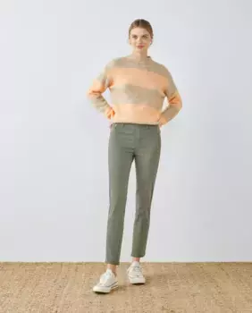 Женские однотонные прямые брюки-леггинсы Southern Cotton, хаки