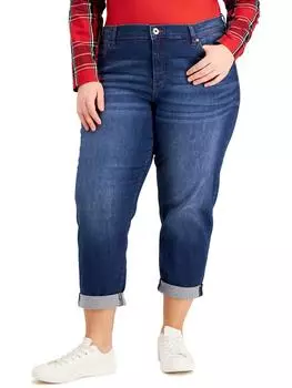 Женские однотонные прямые джинсы с высокой посадкой Celebrity Pink, синий