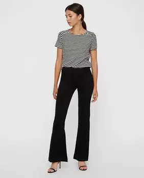 Женские однотонные расклешенные брюки Vero Moda, черный
