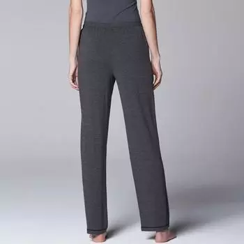 Женские однотонные роскошные пижамные штаны Simply Vera Vera Wang Simply Vera Vera Wang, черный