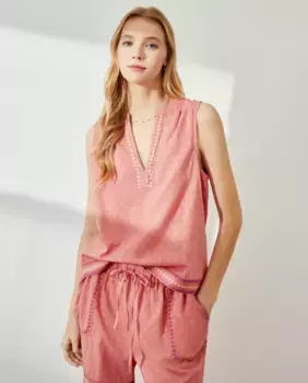 Женские однотонные шорты-бермуды Southern Cotton, коралловый