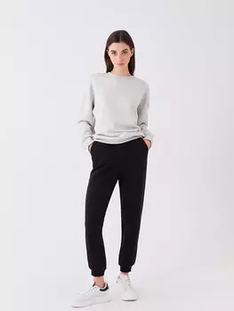 Женские однотонные спортивные штаны для джоггеров с эластичной резинкой на талии LCW Casual, новый черный