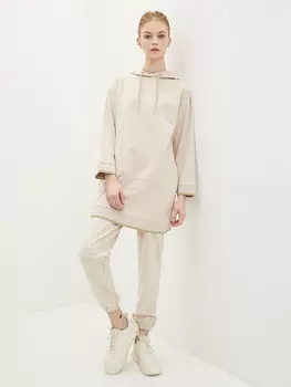 Женские однотонные спортивные штаны для джоггеров с эластичной резинкой на талии LCW Modest, светло-бежевый