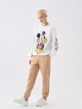 Женские однотонные спортивные штаны для джоггеров с эластичной резинкой на талии XSIDE, бежевый