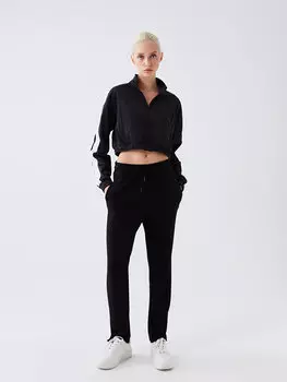 Женские однотонные спортивные штаны для джоггеров с эластичной резинкой на талии XSIDE, новый черный