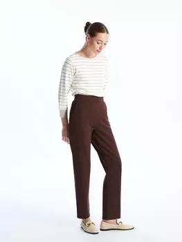 Женские однотонные спортивные штаны с эластичной резинкой на талии LCWAIKIKI Classic, коричневый