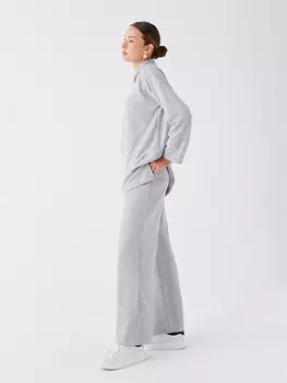 Женские однотонные спортивные штаны с эластичной резинкой на талии LCWAIKIKI Classic, темно-синий