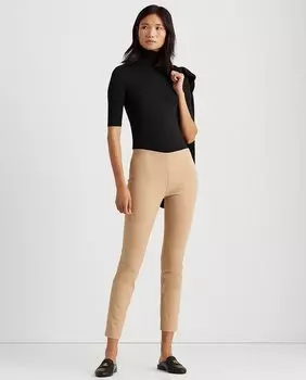 Женские однотонные узкие брюки Lauren Ralph Lauren, песочный