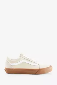 Женские олдскульные спортивные кроссовки на резиновой подошве Vans, бежевый
