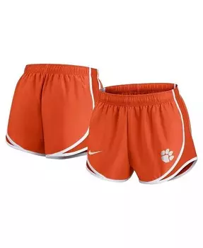 Женские оранжевые шорты Clemson Tigers Primetime Tempo Performance Nike, оранжевый
