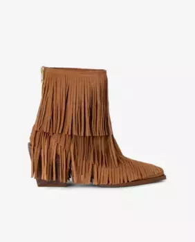 Женские оранжевые замшевые ботильоны Cara Zadig & Voltaire