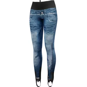 Женские осенние брюки с принтом Crazy, синий