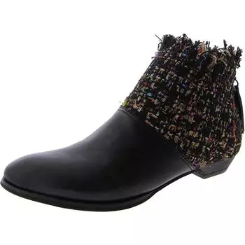 Женские остроносые полусапожки 50/50 II из смешанной ткани ALL BLACK, цвет black multi