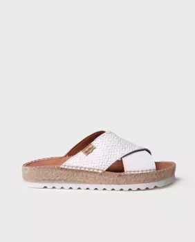 Женские открытые эспадрильи на плоской подошве из однотонной ткани Toni Pons, белый