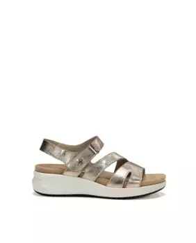 Женские открытые босоножки из кожи Fluchos, золото