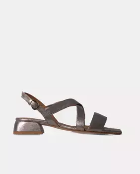 Женские открытые босоножки из металлизированной кожи Farrutx, серый