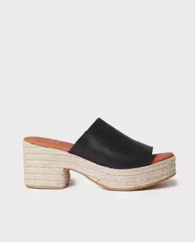 Женские открытые кожаные эспадрильи на платформе Toni Pons, черный