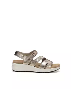 Женские открытые кожаные босоножки Fluchos, золотой