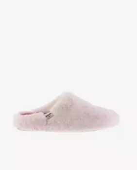 Женские открытые тапочки из мягкого меха со стелькой из овчины Victoria, розовый