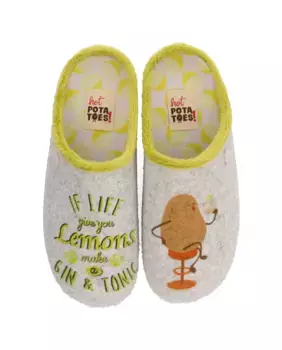 Женские открытые тапочки из переработанного материала Hot Potatoes, серый