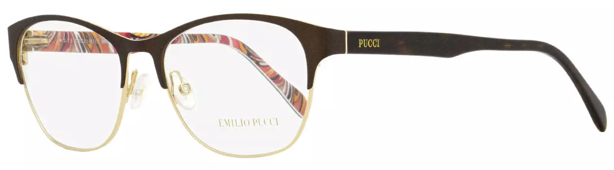 Женские овальные очки Emilio Pucci EP5029 048 коричневые/золотые/гаванские 53 мм