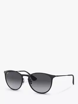 Женские овальные солнцезащитные очки Ray-Ban RB3539 Erika, черно-серые с градиентом