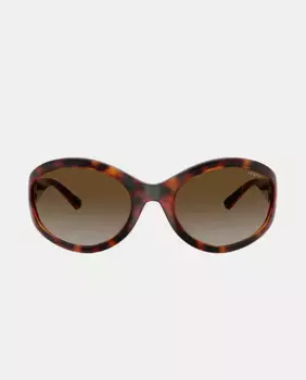 Женские овальные солнцезащитные очки серого цвета Vogue, коричневый