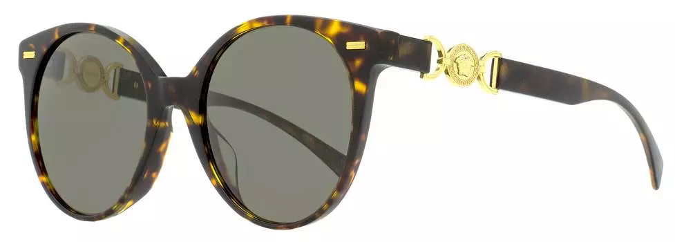Женские овальные солнцезащитные очки Versace VE4442F 108/3 Havana 55 мм