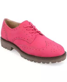 Женские оксфорды Claudiya на массивной подошве Journee Collection, розовый