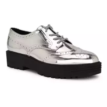 Женские оксфорды Resttin на платформе Nine West, цвет silver mirror metallic