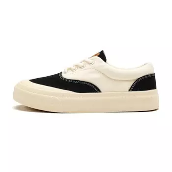 Женские парусиновые кеды с низким верхом бежевого/черного цвета Dafu Leaps Forward