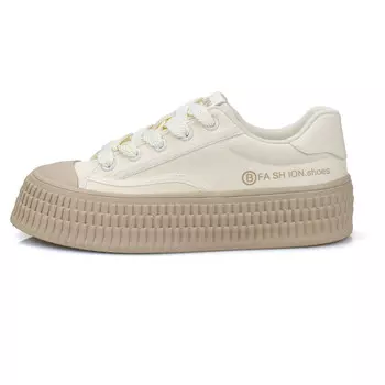 Женские парусиновые кеды с низким верхом бежевого/хаки цвета B10Crown