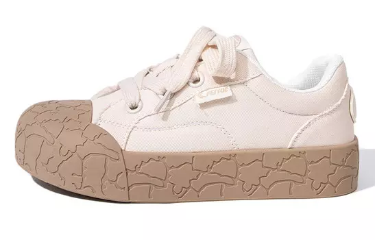 Женские парусиновые кеды с низким верхом бежевого/хаки цвета Feiyue