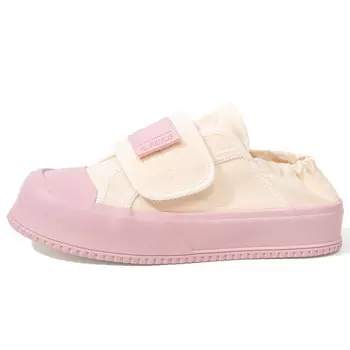 Женские парусиновые кеды с низким верхом Rice Ros Feiyue, бежевый/розовый