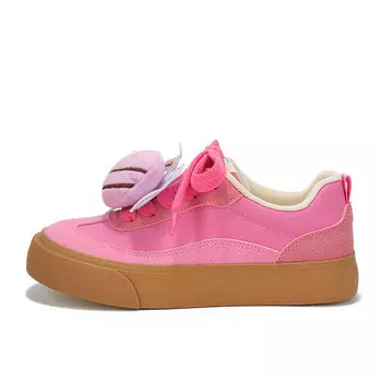 Женские парусиновые кеды с низким верхом, розово-красный Binya