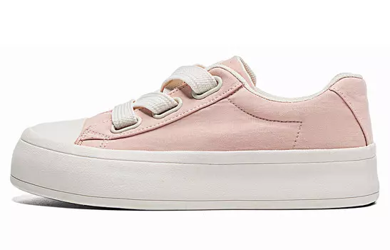 Женские парусиновые кеды с низким верхом розового/белого цвета Renben, розовый