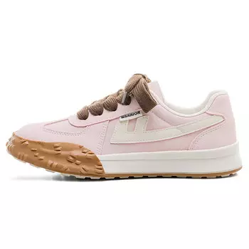 Женские парусиновые кеды с низким верхом розового/бежевого цвета Warrior