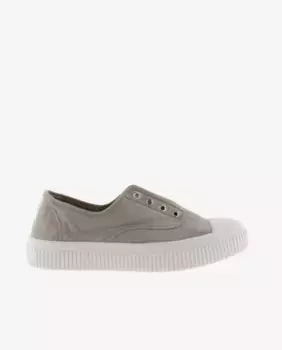 Женские парусиновые кроссовки DREC с центральной резинкой и резиновым носком Victoria, бежевый