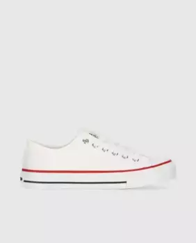 Женские парусиновые кроссовки со шнуровкой Chika10, белый