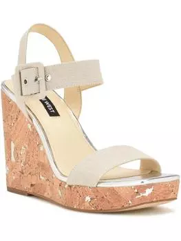 Женские парусиновые сандалии Courts с квадратным носком на платформе Nine West