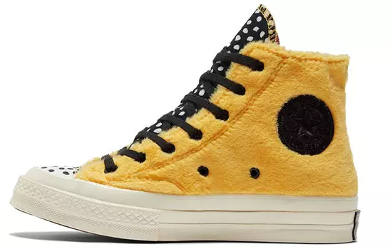 Кеды Converse Chuck Taylor All Star 70 Hi Fleece Citron Zest Polka Dot Women's