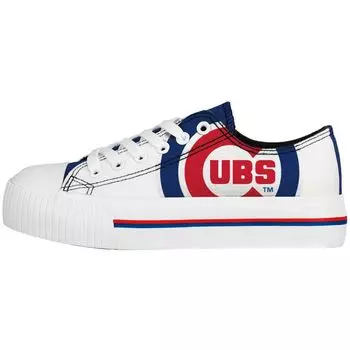 Женские парусиновые туфли на платформе FOCO Chicago Cubs