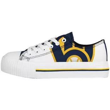 Женские парусиновые туфли на платформе FOCO Milwaukee Brewers