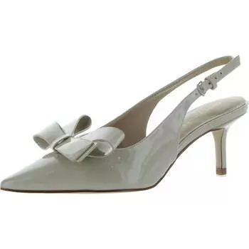 Женские патентованные регулируемые туфли-лодочки Allon с открытой пяткой Marc Fisher, цвет light natural