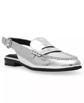 Женские пенни-лоферы Birdie Slingback Mule Anne Klein, серебряный