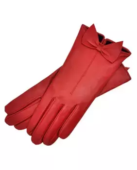 Женские перчатки Hamerli из кожи наппа красного цвета, красный