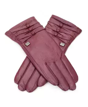 Женские перчатки из овчины Triple Beaded с сенсорными пальцами Mio Marino, красный