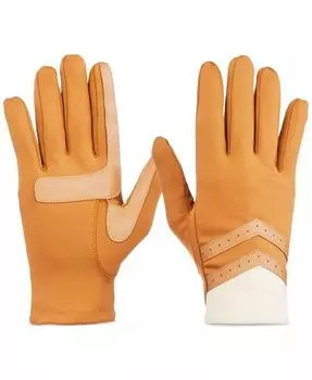 Женские перчатки рельефной вязки на флисовой подкладке Isotoner Signature, коричневый