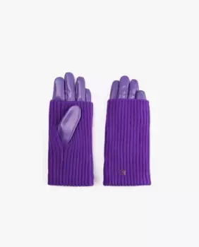Женские перчатки с ребристыми манжетами и буквами Lola Casademunt, цвет Lila